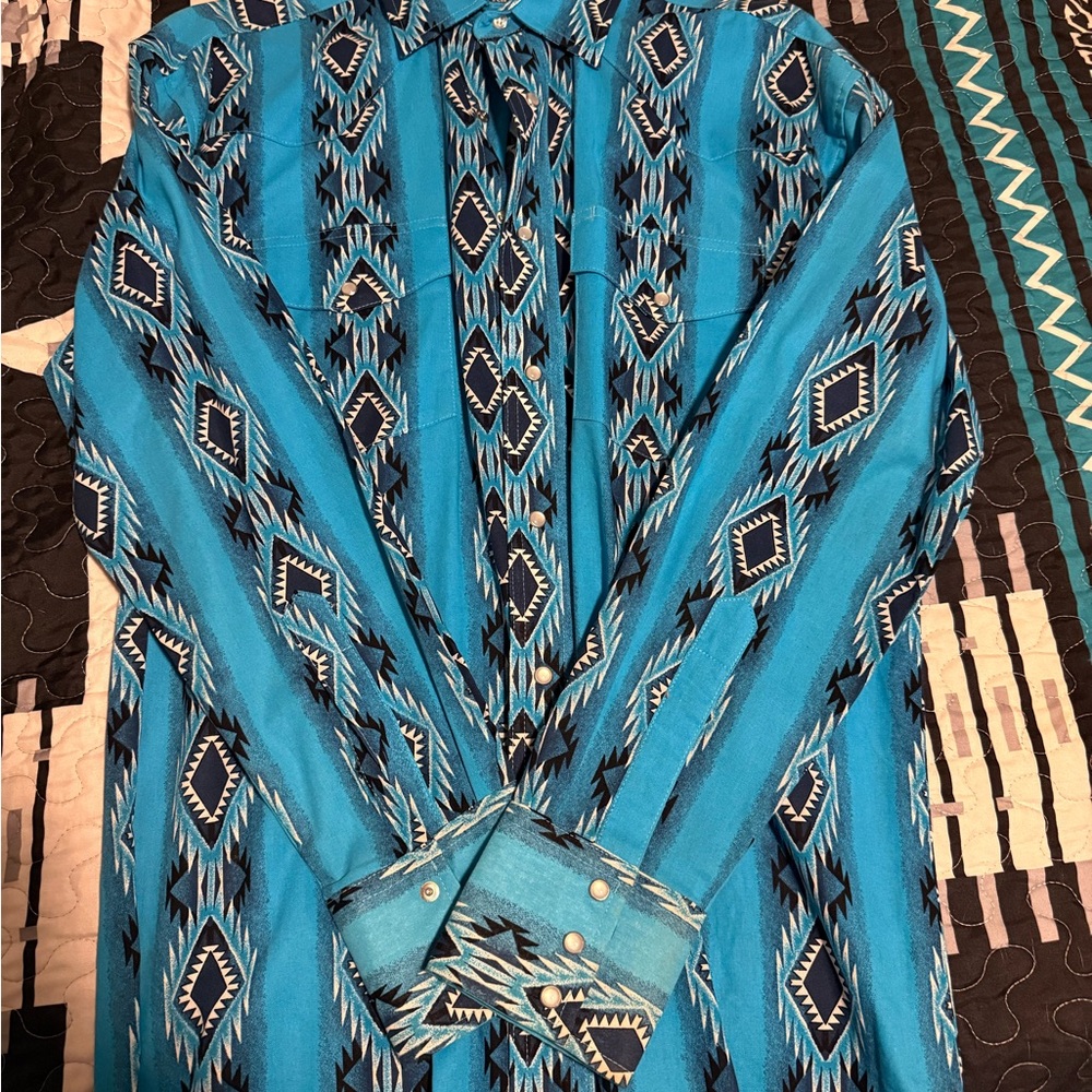 Wrangler Blue Western Shirt